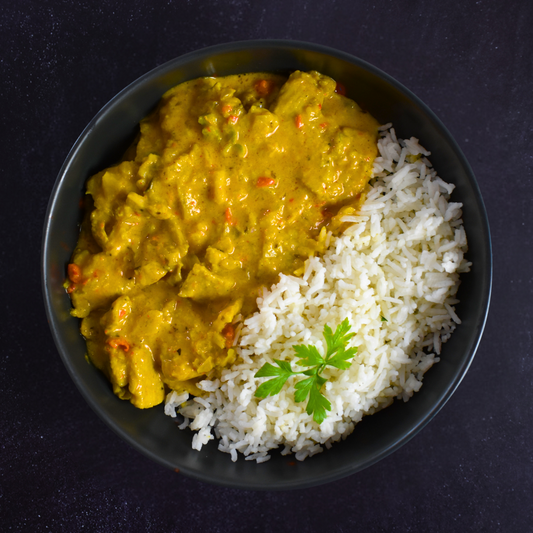 Curry de Pavo con Coco y Lima acompañado de Arroz Basmati