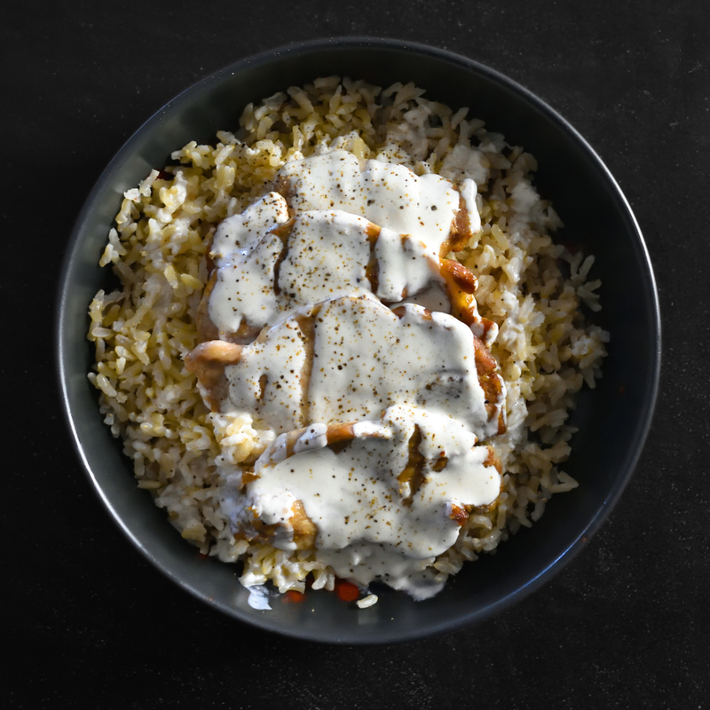 Lomo de Cerdo a la Pimienta con Arroz Integral