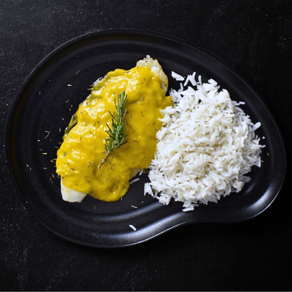 Bacalao al curry de mango y jengibre