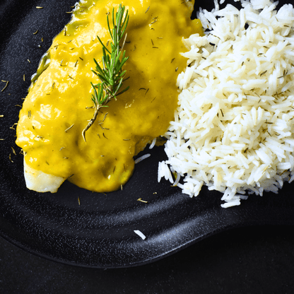 Bacalao al curry de mango y jengibre