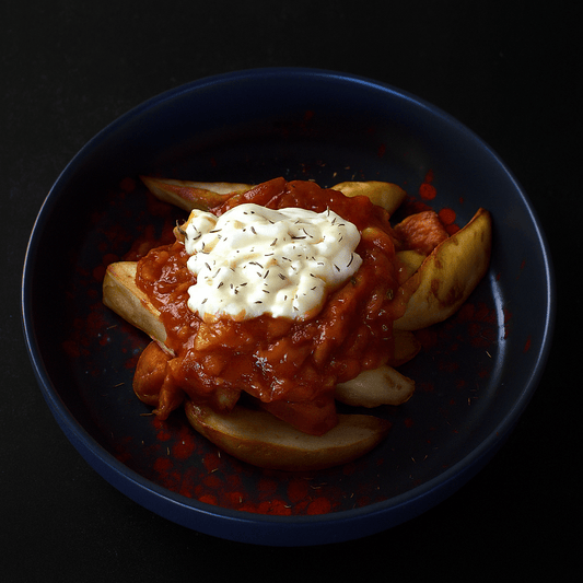 Bravas de patata y  boniatos 
