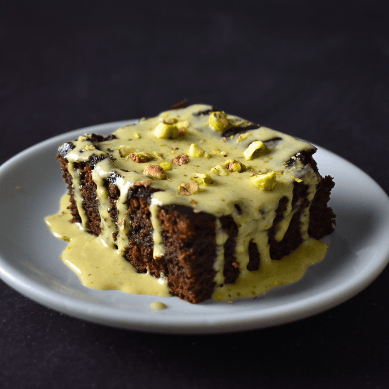 Brownie con Crema de Pistacho
