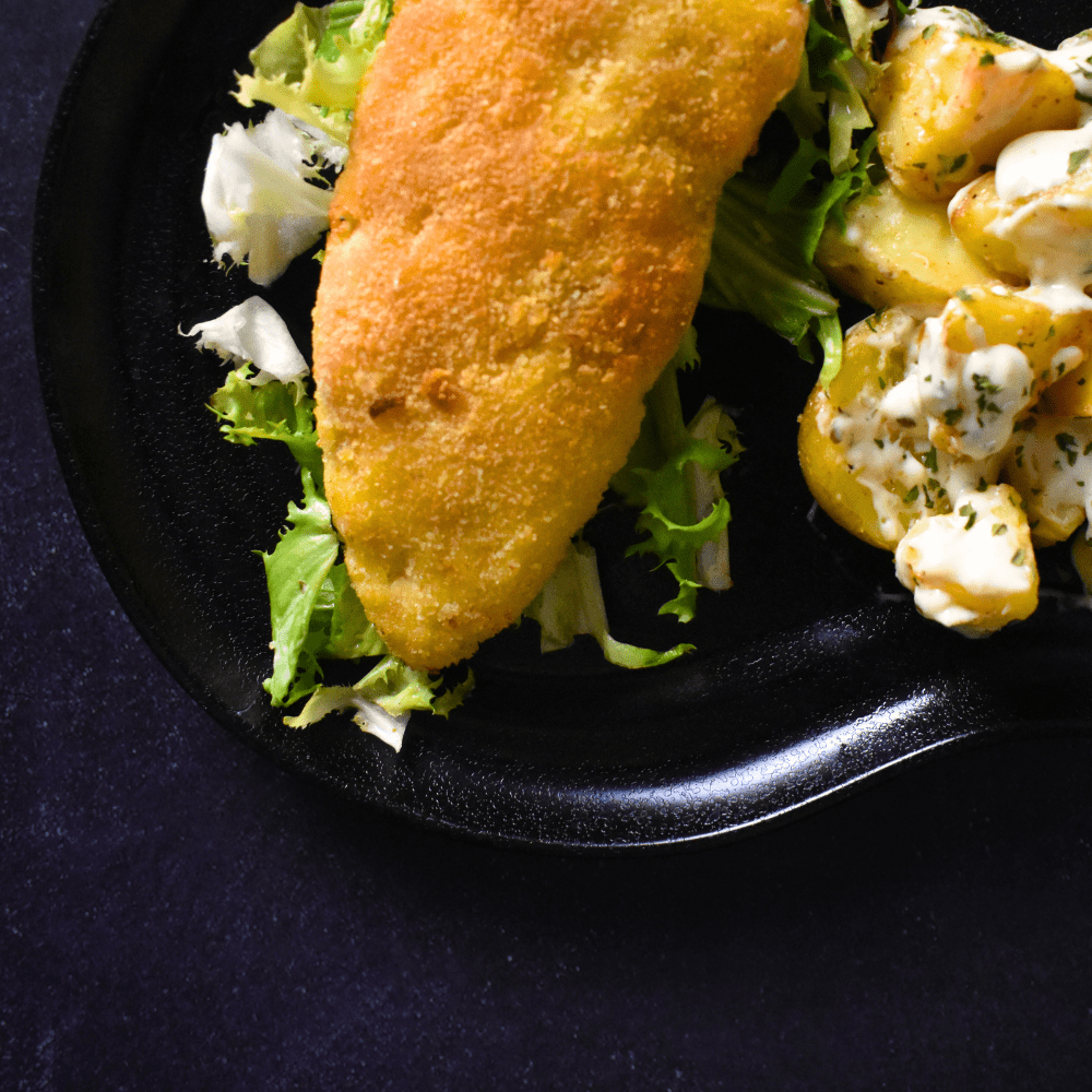 Cordon bleu de pollo relleno de jamon serrano 