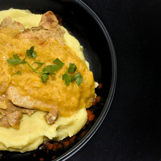Lomo de Cerdo en Salsa de Mostaza y Puré